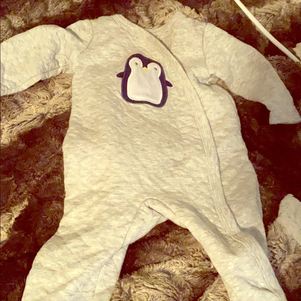 Grey baby onesie